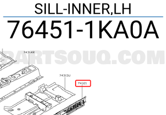 Nissan 764511KA0A SILL-INNER,LH