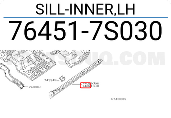 Nissan 764517S030 SILL-INNER,LH