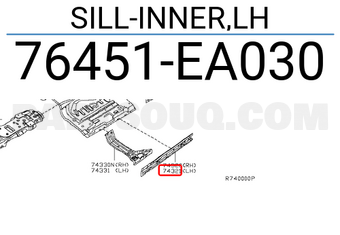 Nissan 76451EA030 SILL-INNER,LH