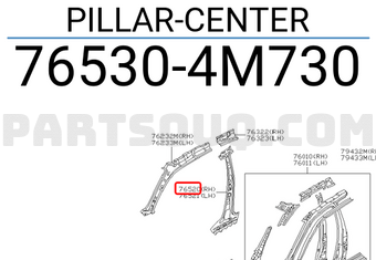 Nissan 765304M730 PILLAR-CENTER