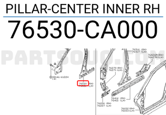 Nissan 76530CA000 PILLAR-CENTER INNER RH