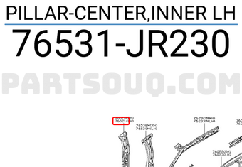 Nissan 76531JR230 PILLAR-CENTER,INNER LH