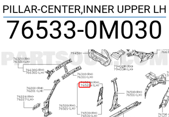 Nissan 765330M030 PILLAR-CENTER,INNER UPPER LH