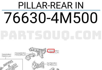Nissan 766304M500 PILLAR-REAR IN