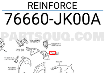 Nissan 76660JK00A REINFORCE
