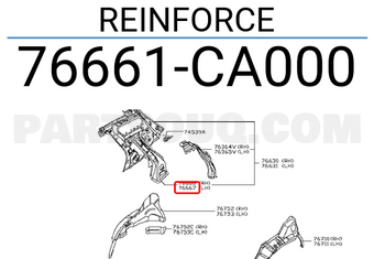 Nissan 76661CA000 REINFORCE