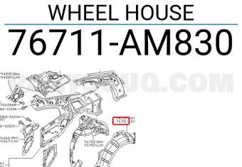 Nissan 76711AM830 WHEEL HOUSE