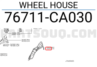 Nissan 76711CA030 WHEEL HOUSE