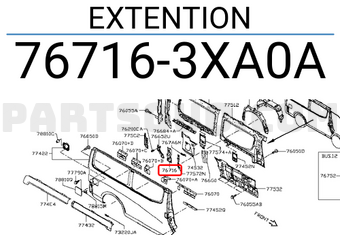 Nissan 767163XA0A EXTENTION