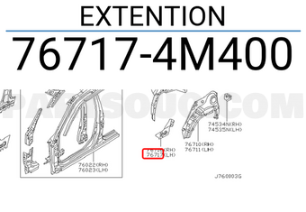 Nissan 767174M400 EXTENTION