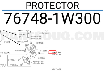 Nissan 767481W300 PROTECTOR
