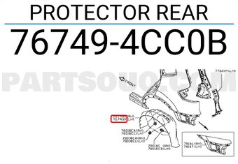 Nissan 767494CC0B PROTECTOR REAR