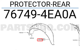 Nissan 767494EA0A PROTECTOR-REAR