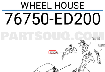 Nissan 76750ED200 WHEEL HOUSE