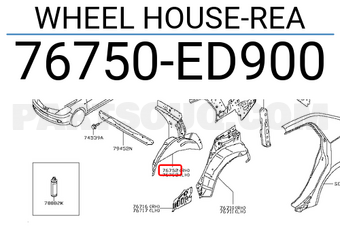 Nissan 76750ED900 WHEEL HOUSE-REA
