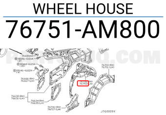 Nissan 76751AM800 WHEEL HOUSE