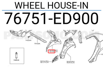 Nissan 76751ED900 WHEEL HOUSE-IN
