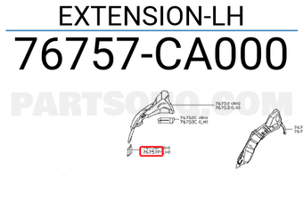 Nissan 76757CA000 EXTENSION-LH