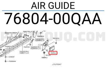 Nissan 7680400QAA AIR GUIDE