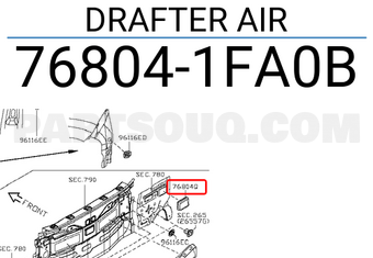 Nissan 768041FA0B DRAFTER AIR