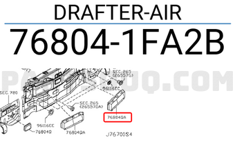 Nissan 768041FA2B DRAFTER-AIR