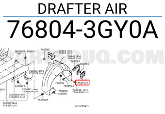 Nissan 768043GY0A DRAFTER AIR