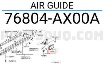 Nissan 76804AX00A AIR GUIDE