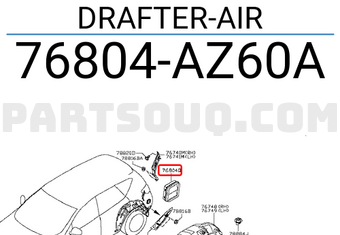 Nissan 76804AZ60A DRAFTER-AIR