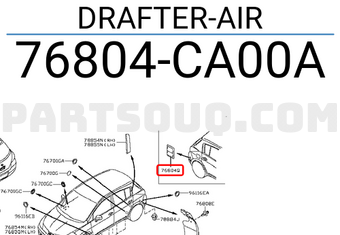 Nissan 76804CA00A DRAFTER-AIR