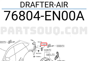 Nissan 76804EN00A DRAFTER-AIR