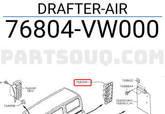 Nissan 76804VW000 DRAFTER-AIR