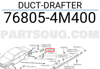 Nissan 768054M400 DUCT-DRAFTER