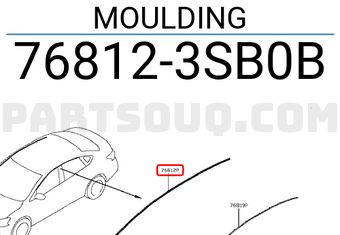 Nissan 768123SB0B MOULDING