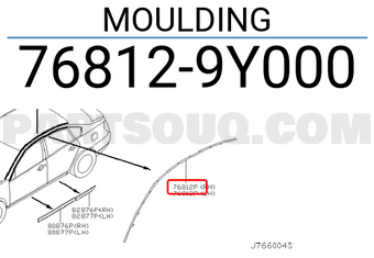 Nissan 768129Y000 MOULDING