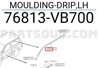 Nissan 76813VB700 MOULDING-DRIP,LH
