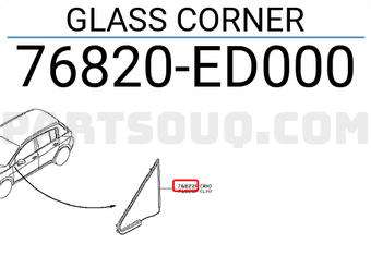 Nissan 76820ED000 GLASS CORNER