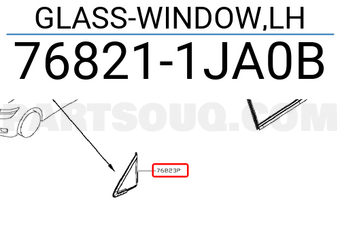Nissan 768211JA0B GLASS-WINDOW,LH
