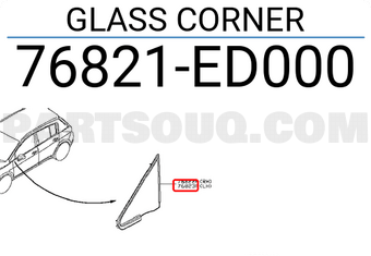 Nissan 76821ED000 GLASS CORNER