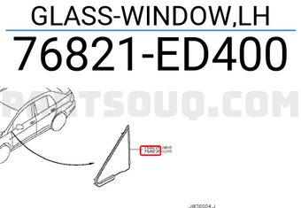 Nissan 76821ED400 GLASS-WINDOW,LH