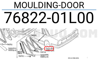 Nissan 7682201L00 MOULDING-DOOR