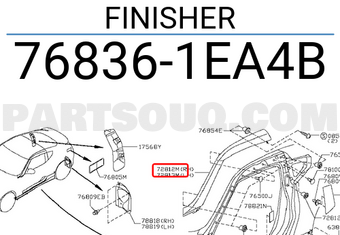 Nissan 768361EA4B FINISHER