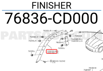 Nissan 76836CD000 FINISHER