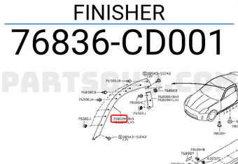 Nissan 76836CD001 FINISHER