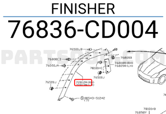 Nissan 76836CD004 FINISHER