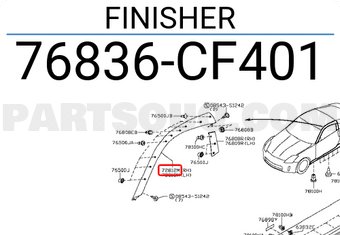 Nissan 76836CF401 FINISHER