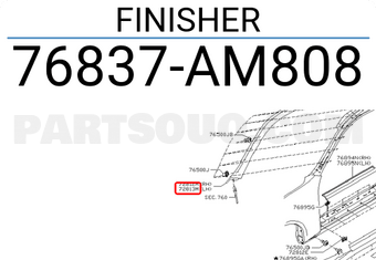 Nissan 76837AM808 FINISHER