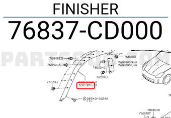 Nissan 76837CD000 FINISHER