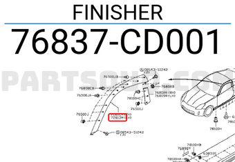 Nissan 76837CD001 FINISHER
