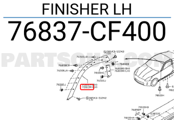 Nissan 76837CF400 FINISHER LH