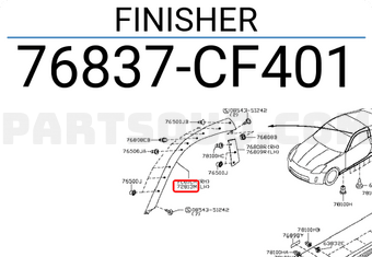 Nissan 76837CF401 FINISHER